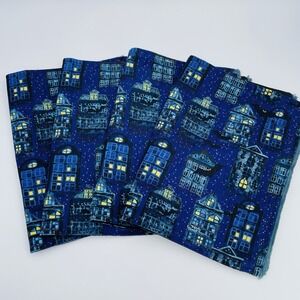 Max Studio Halloween Print City‎ Lights Placemat Set Bats Preowned